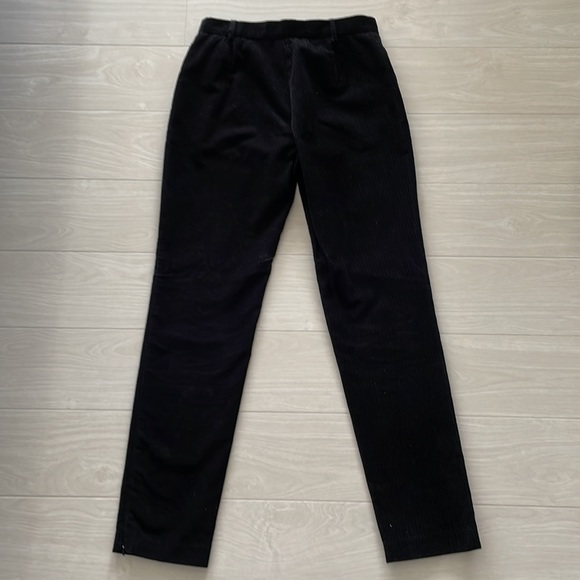 Prada Black Straight Leg Corduroy Pants with Logo on Zipper-pull. - Picture 7 of 14